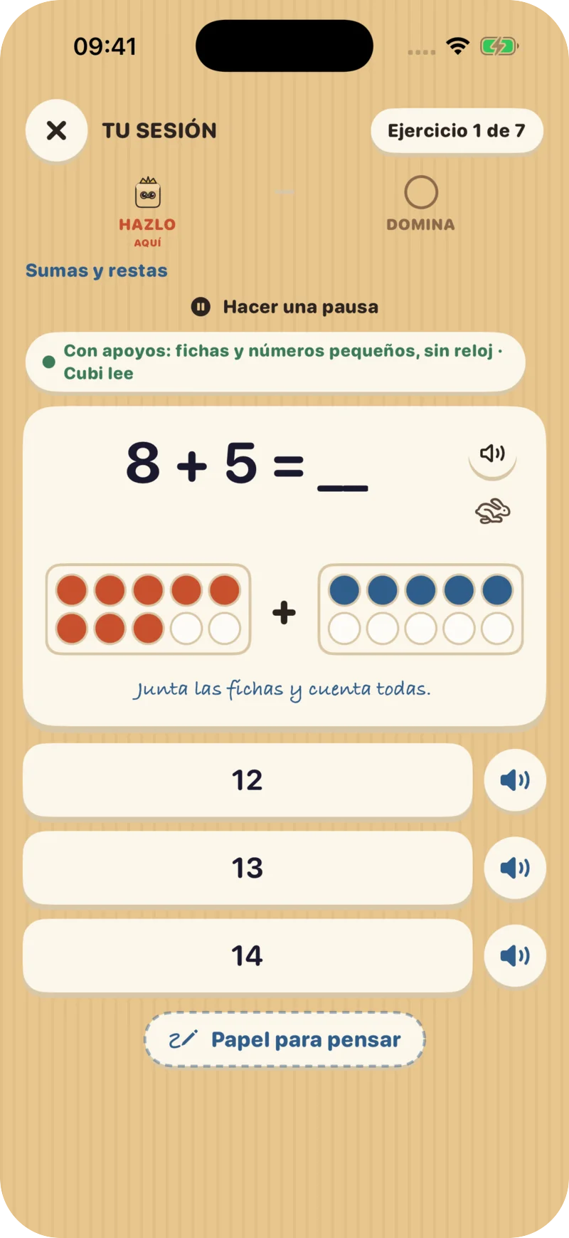 Dyscalculia: counters and models for every operation