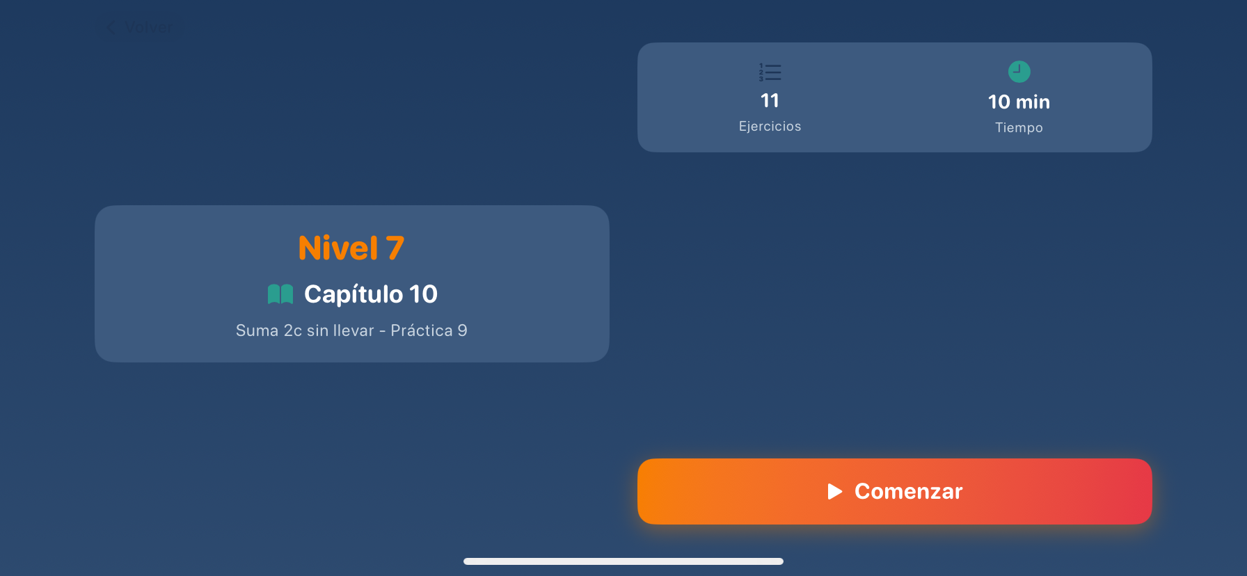 Inicio de sesión de ejercicios - Nivel 7, Capítulo 10